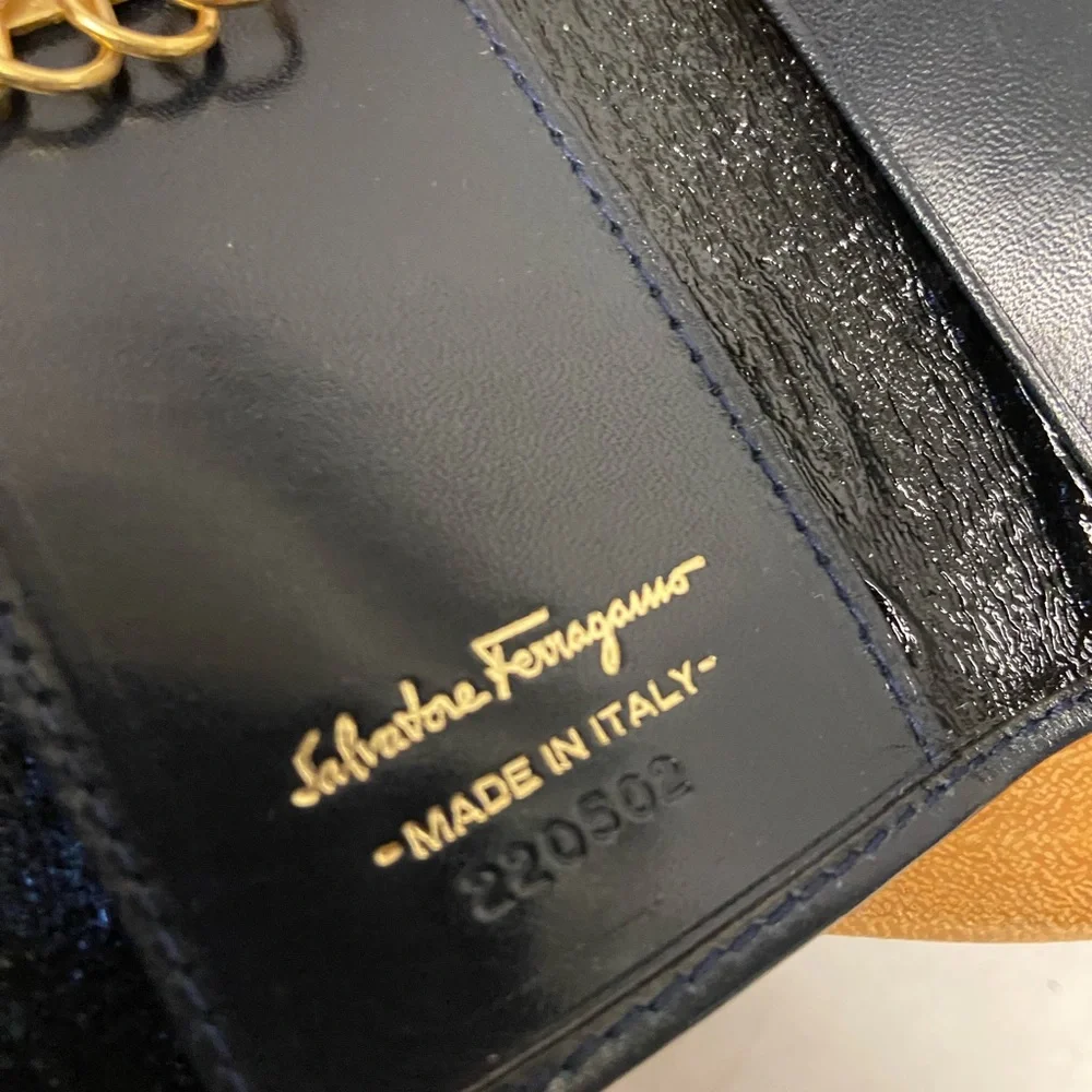 Salvatore Ferragamo Vintage Key Holder Key Fob In Box